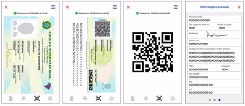 cin-digital Exemplo de CIN - Carteira de Identidade Nacional - modelo digital