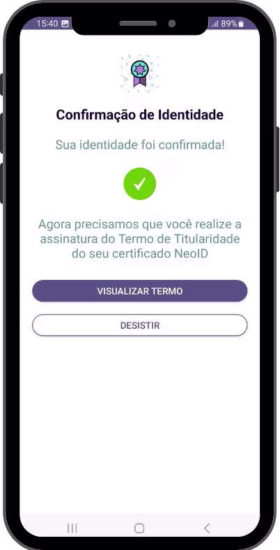 Confirmação de Identidade