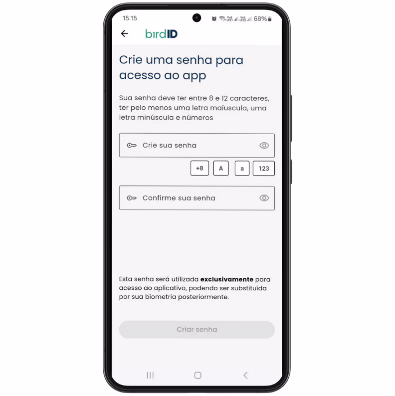 Emitir Bird ID pelo Celular - Criar Senha App Bird ID