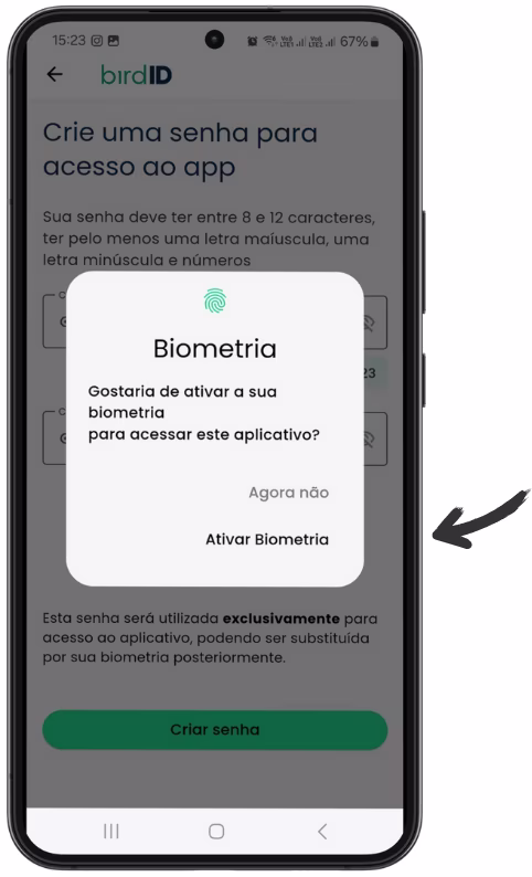 Emitir Bird ID pelo Celular - Ativar Biometria Bird ID