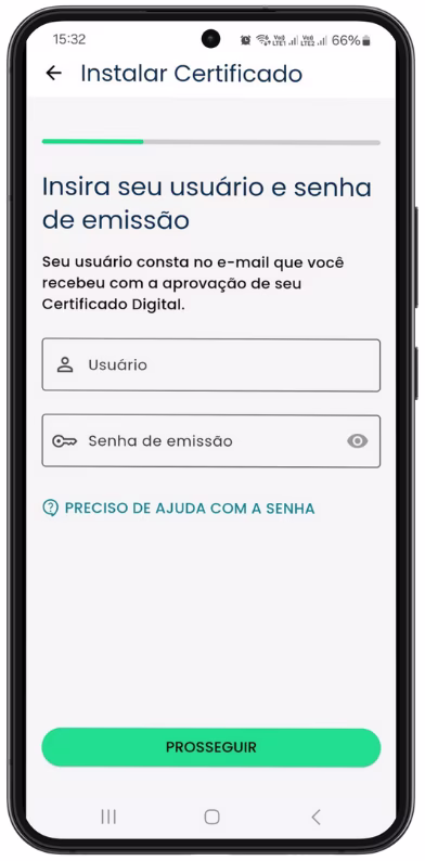 Emitir Bird ID pelo Celular - Usuário e Senha de Emissão