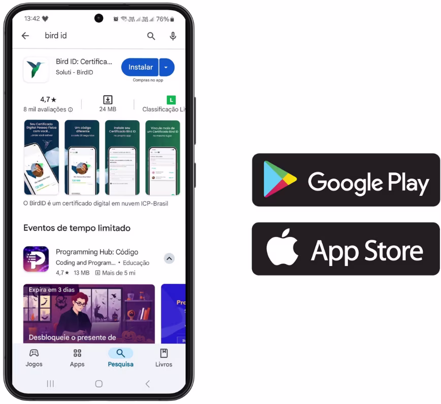 Emitir Bird ID pelo Celular - Baixar App Bird ID