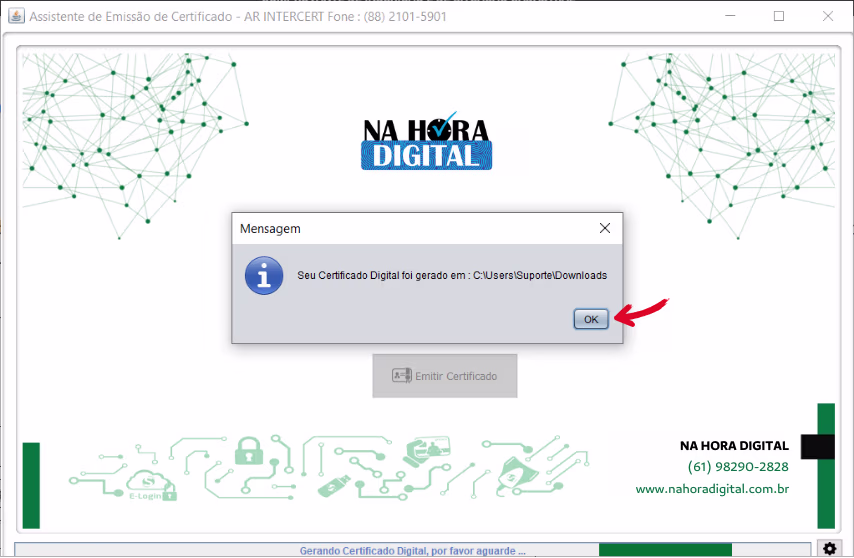 Emissão Online Utilizando Token ou Cartão - Defina a senha