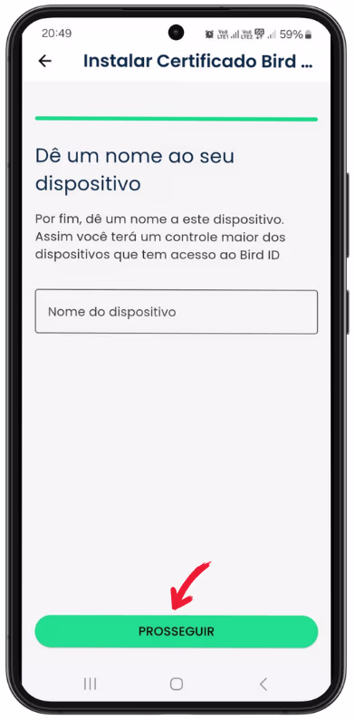Como Sincronizar o Bird ID pelo Celular - Nomeie seu dispositivo