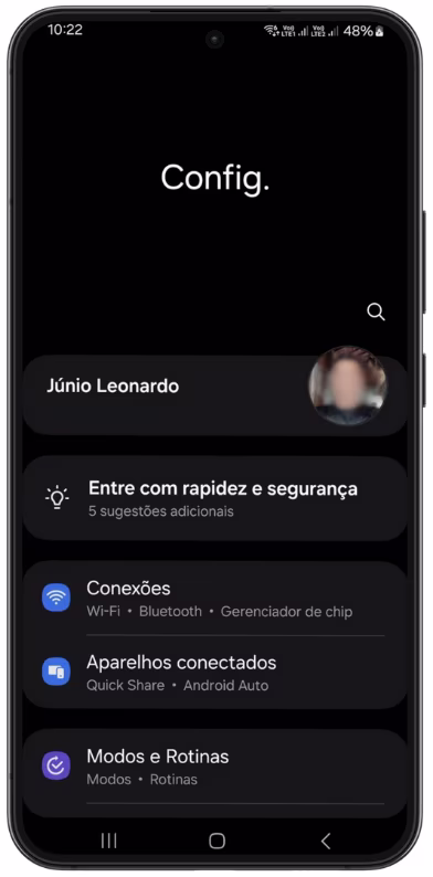 função configurações no android 2
