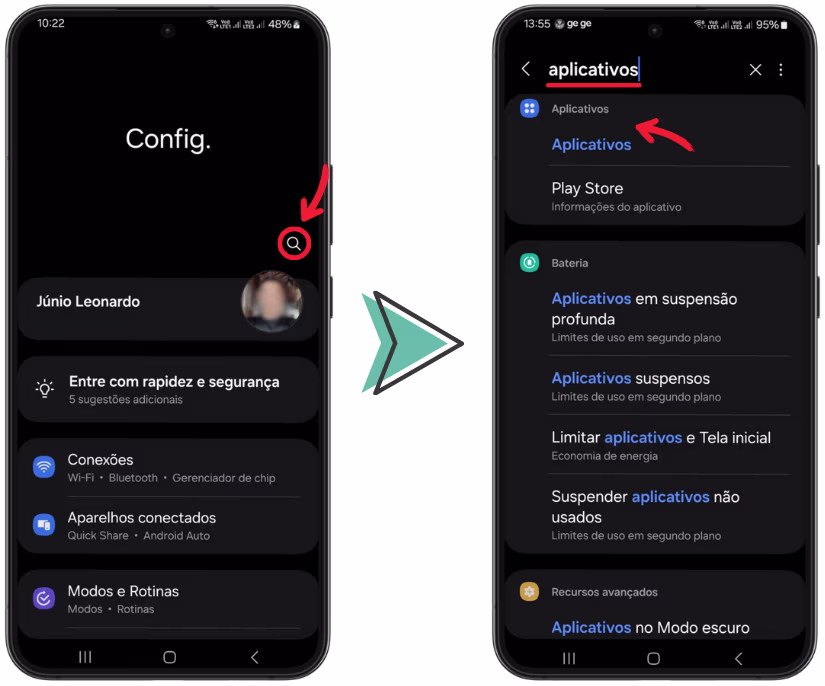 função aplicativos no android 2