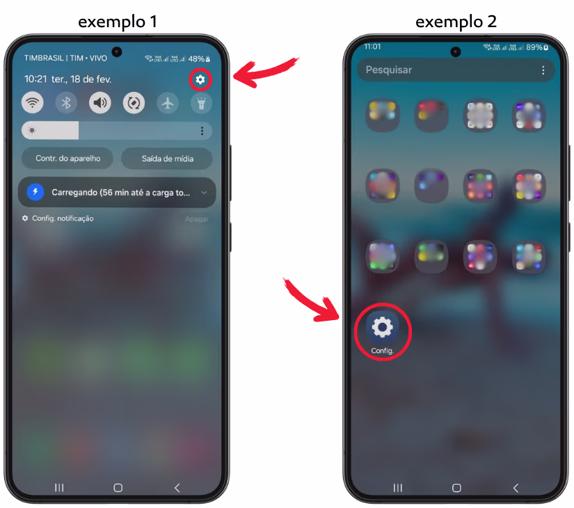 função configurações no android 1