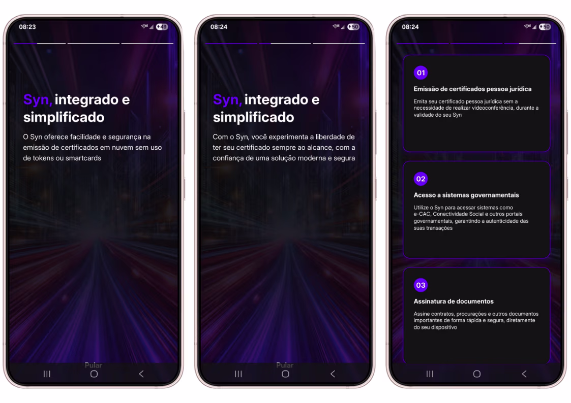 apresentação do app syn id