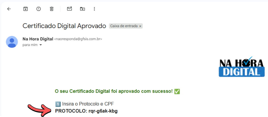 número de protocolo do app syn id no e-mail 2