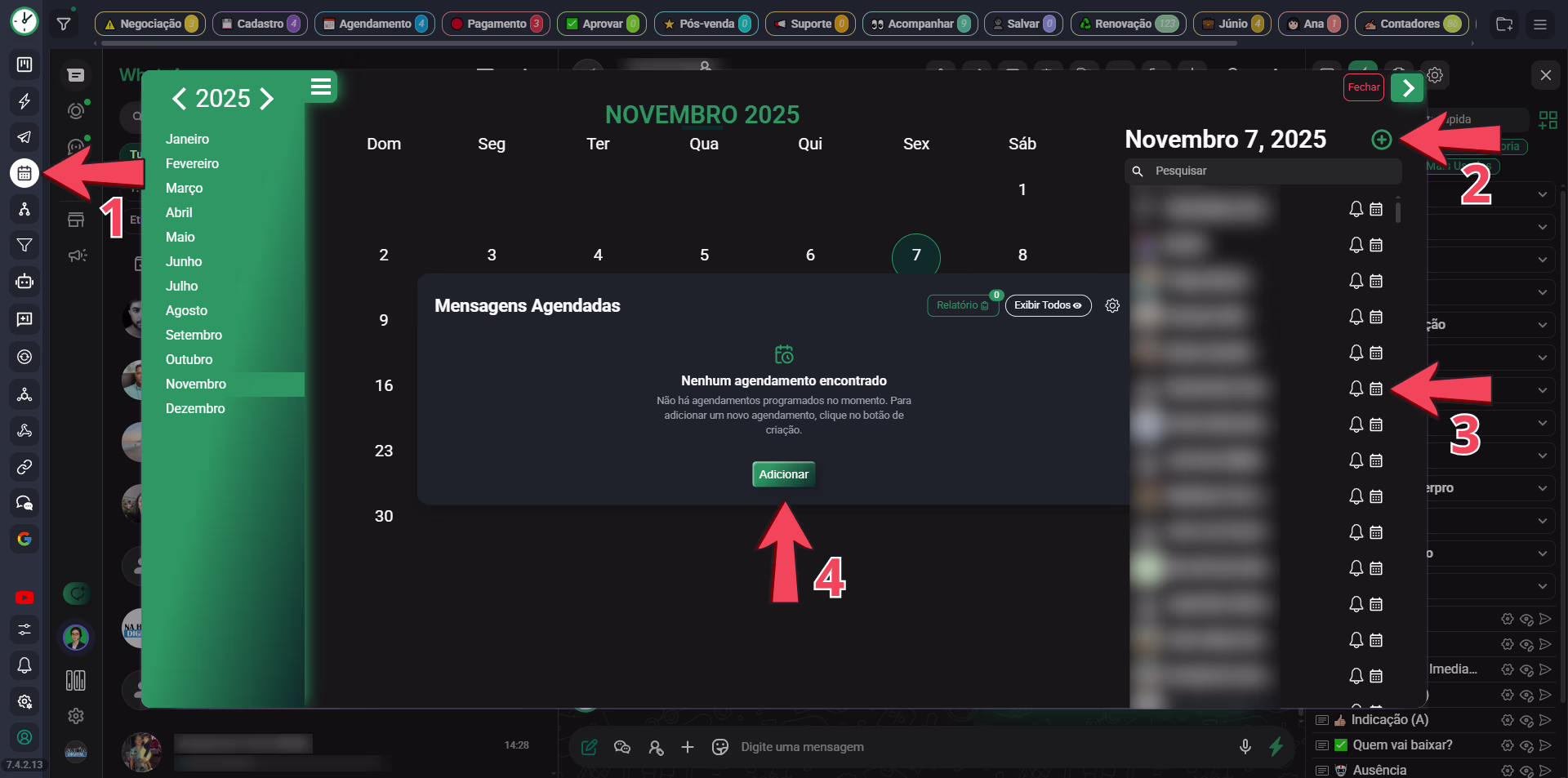Agendamento de mensagens no WhatsApp