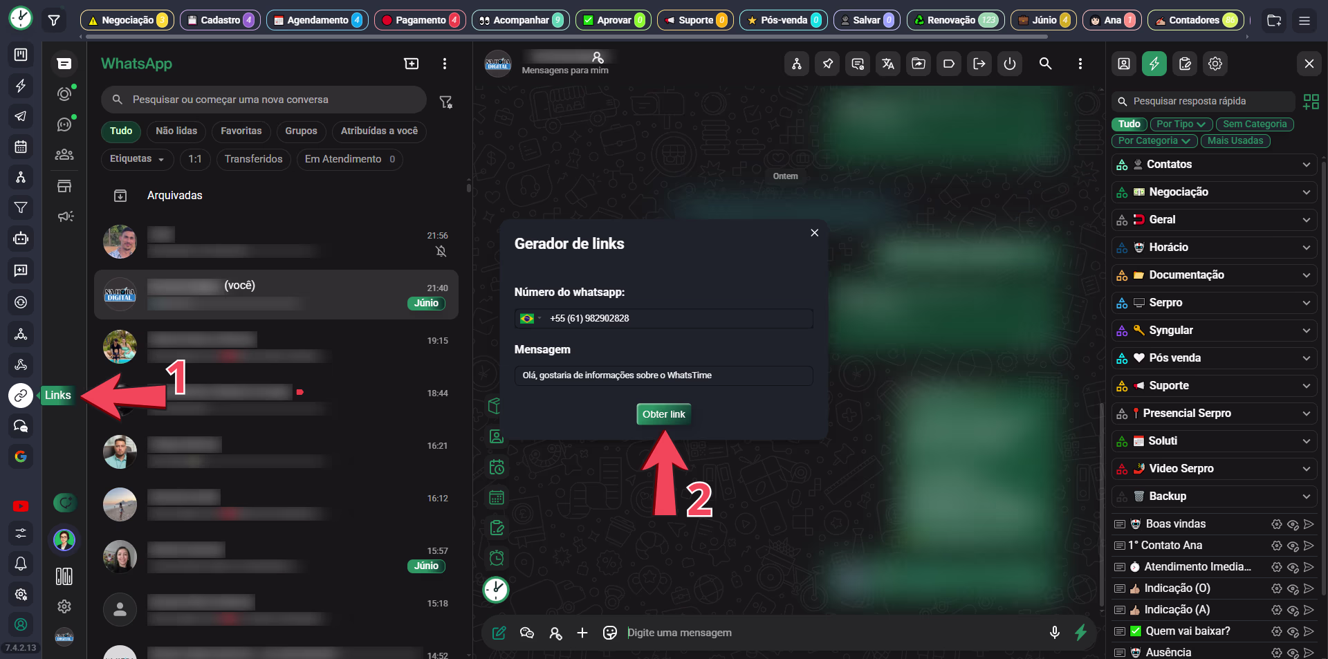 Gerador de links para WhatsApp