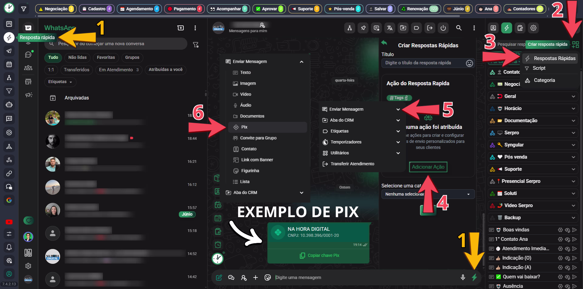 Pix automático no atendimento